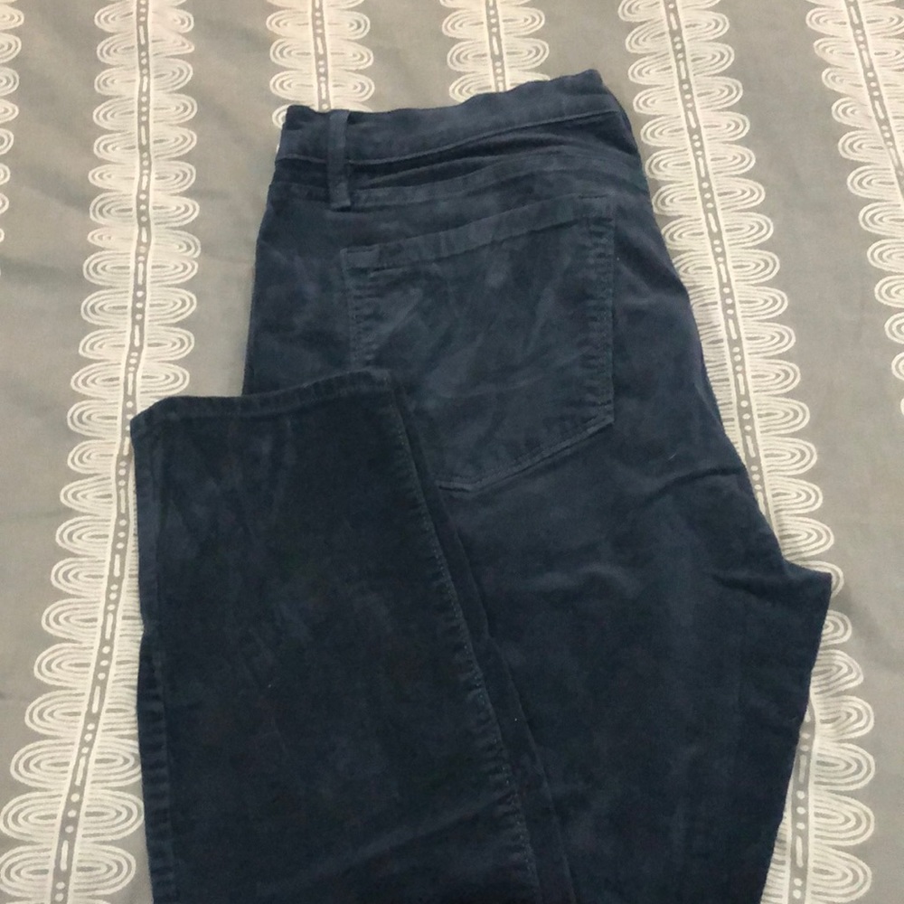 Blue skinny leg corduroys